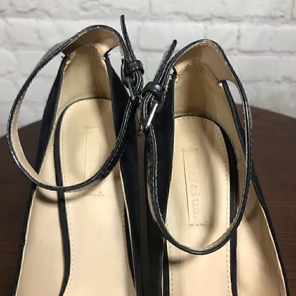 37 TRAFALUC suede open toe ankle strap sandals - Picture 5 of 8